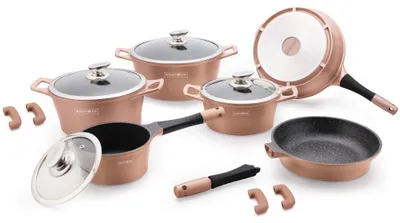 Obrázek produktu pro Royalty Sada nádobí ES 1014 MC, 14dílná, barva copper