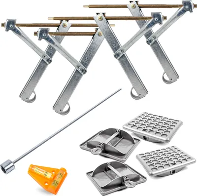 Produktbild von Set Ausdrehstütze + Schrauberaufsatz + Hypercamp-Platten + Wasserwaage Neu &