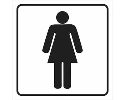 Obrázek produktu pro Walteco WC Ženy, 80x80mm, samolepka