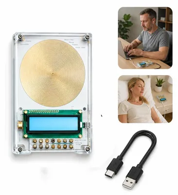 Produktbild von Schumann Resonanzgenerator, einstellbar 0,1Hz–100kHz, Digitaldisplay, USB, Quarz-Oszillator – Frequenzgenerator für Einschlafhilfe, Meditation