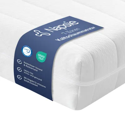 Produktbild von NAPSIE 7-Zonen Matratze 140x200 cm | H3 Mittelfest | Ergonomische Kaltschaummatr