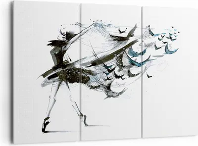 Produktbild von Bild auf Leinwand - Leinwandbild - Tanz eine Frau Ballett Aktivität - 165x110cm - Wand Bild - Wanddeko - Leinwanddruck - Bilder - Kunstdruck - Leinwand bilder - Wandkunst - CE165x110-3078