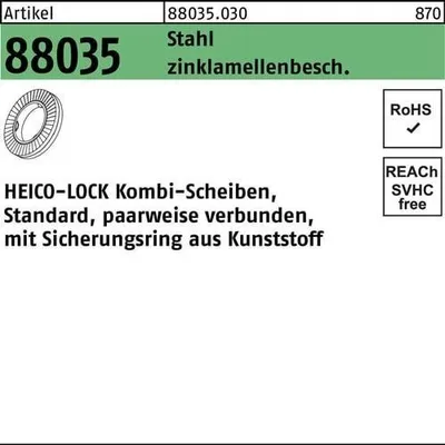 Produktbild von Kombischeibe R 88035 HKS- 8 Stahl flZnnc