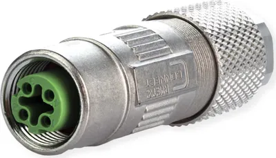 Produktbild von METZ CONNECT M12 Buchse D-kodiert IP67, feldkonfektionierbar