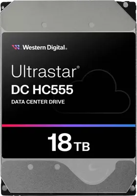 Produktbild von WD Ultrastar DC HC555 - Festplatte - Datencenter - 18 TB - intern - 3.5" (8.9 cm) - SATA 6Gb/s - 7200 rpm - Puffer: 512 MB