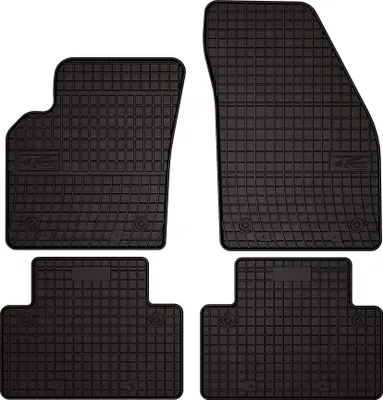 Image de Tapis de sol voiture en caoutchouc pour Volvo C30 (2006-2012, hatchback) Noir, lot de 4 pièces, fixations