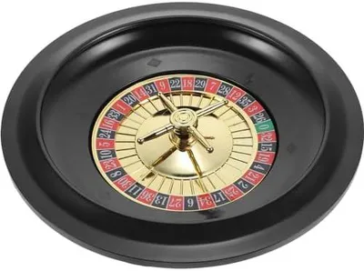 Produktbild von Pokerrad für russisches Roulette als kompaktes Tischspiel für Partys und Spieleabende, drehbares Poker-Spielrad, 10 Zoll / 25.50 cm, 1 x Pokerrad