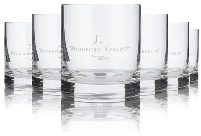 Produktbild von 6x Woodford Reserve Glas 0,32l Whisky Tumbler Gläser Set American Rye Distilery