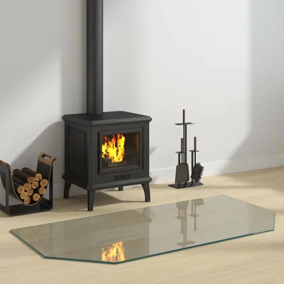 Produktbild von Möbel Feuerstelle Glasplatte Transparent 120 x 60 cm GlasFunkenschutzplatten - Funkenschutzplatten c6312