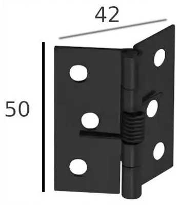 Obrázek produktu pro Závěs dveřní 50x42mm splétaný s pružinou Zn černý