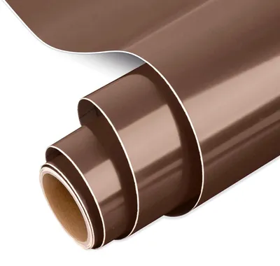 Imagen del producto de Película adhesiva de vinilo, color marrón brillante, de 30 x 152 cm, ideal para proyectos creativos