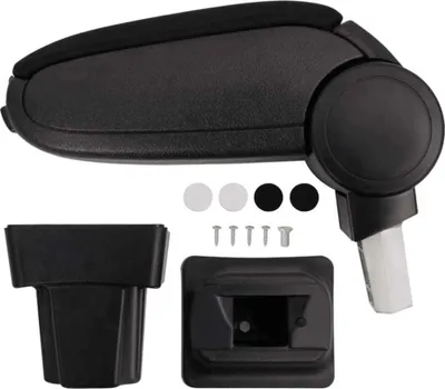Image de Accoudoir de voiture noir 11,5x32x(30-50) cm ABS