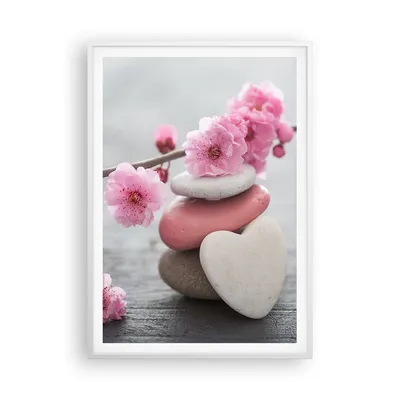 Produktbild von Gerahmtes Poster - Weißer Rahmen - Yoga weiblich Blume Gesundheit - 70x100 cm - Wand Bild - Wanddeko - Wandbilder - Wandposter - Bilderrahmen - Bilder - Kunstdruck - Wandbild - P2WPA70x100-3178