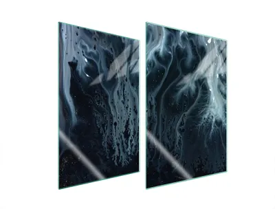 Productafbeelding van Glazen beschermplaat voor keuken, 2x35x52 cm, marmerlook