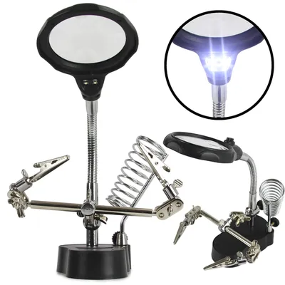 Obrázek produktu pro MAR-POL Stojan s lupou a led světlem, třetí ruka M79341