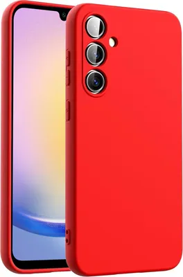 Produktbild von Hülle für Samsung Galaxy A25 5G Handy Schutz Cover Silikon Gel Case Handyhülle, rot