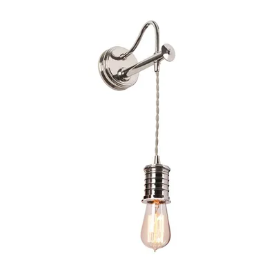 Produktbild von Elstead Douille Wandleuchte E27 Poliertes Nickel