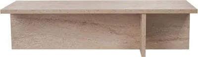 Image de CALICOSY - Table basse avec plateau rectangulaire et pied asymétrique L120 cm - HARBOR