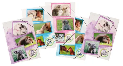 Produktbild von Pagna Gummizugmappe A3 PP Fohlen 3 Einschlagklappen