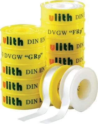 Zdjęcie produktu dla 10 sztuk Neutralna taśma uszczelniająca do gwintów PTFE FRP 12 mm x 12 m 240.168