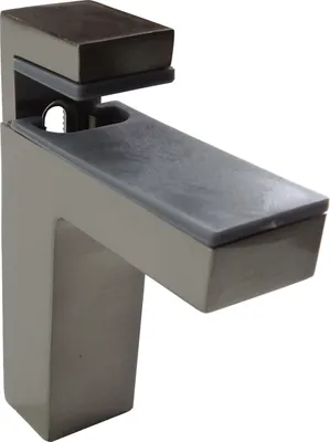 Produktbild von Tablar-Klemmträger Bodenträger TS Materialstärke 8-50 mm Zamak Edelstahl-Effekt