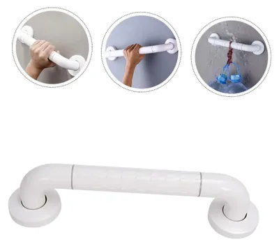 Produktbild von Edelstahl Haltegriff für das Bad - Rutschfester Duschgriff mit Wandhalterung für Toiletten - Sicherheitshilfe für Menschen mit Behinderung