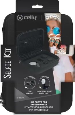 Zdjęcie produktu dla Celly Selfie Kit, Dowolna marka, Czarny, 165 g, 160 mm, 60 mm, 120 mm