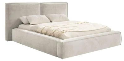 Produktbild von Selsey Tilves – Polsterbett 180x200 mit Bettkasten, Lattenrost, Velours, greige
