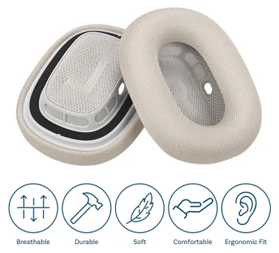 Produktbild von Ersatz Ohrpolster für AirPods Max – Memory-Schaum, Silikon & Mesh - Polarsternn