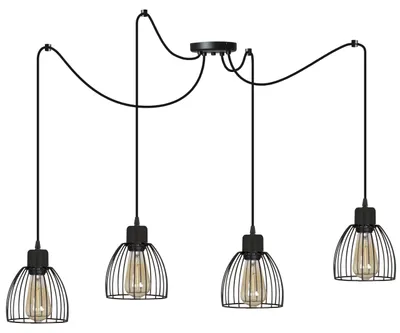 Image de Lampe industrielle suspendue Loft en forme d'araignée, disponible en plusieurs couleurs