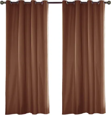 Produktbild von Vorhang Garten Patio Pavillon Sonnenschutz Blackout Vorhänge ｜ 54 x 96 Zoll ｜ Braun