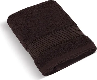 Zdjęcie produktu dla Ręcznik frotte 70 x 140 cm w paski 450 g ciemnobrązowy