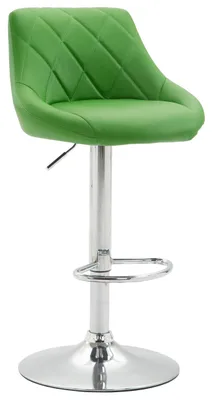 Produktbild von CLP Barhocker Lazio höhenverstellbar und 360 Grad drehbar grün Gestell Farbe chrom