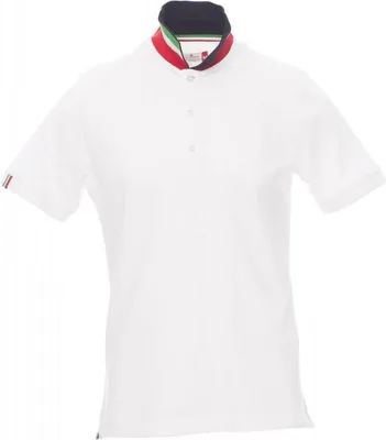 Produktbild von Herren Poloshirt "NATION" - Payper Weiss/Italien XL