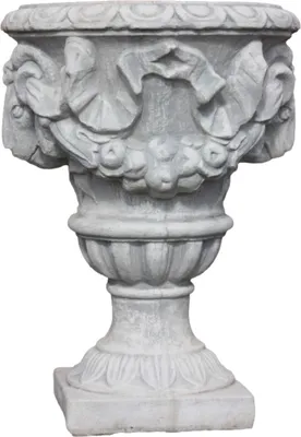 Produktbild von Schöne Amphore aus Steinguss perfekt für den Garten die Terrasse oder den Vorgarten ist Witterungsbeständig und Neu 65cm H, PO-943