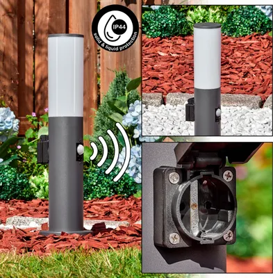 Produktbild von Zogno Außenwegeleuchte aus Metall/Kunststoff in Anthrazit/Weiß