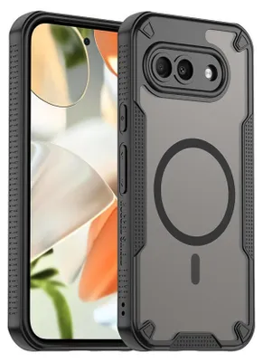 Immagine prodotto di Custodia Defender per Google Pixel 9a Copertura protettiva nera opaca Magsafe Backcover Custodia per cellulare