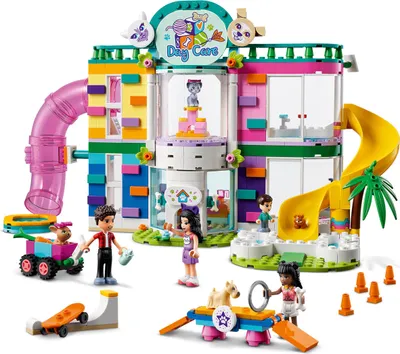 Produktbild von LEGO 41718 Friends Tiertagesstätte, Heartlake City Spielset mit Tier-Figuren und 3 Mini-Puppen, Spielzeug für Mädchen und Jungen ab 7 Jahre