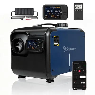 Produktbild von 8 kW All‑in‑One‑Diesel‑Luftheizer 12‑24 V DC 110‑240 V AC mit WIFI‑Bluetooth‑APP‑Steuerung und CO‑Überwachung für Wohnmobil, LKW, Camper Van, Caravan