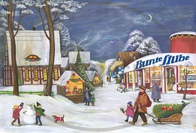Produktbild von Adventskalender Weihnachten in Ahrenshoop mit Kunstmotiv