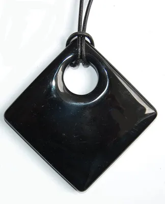 Produktbild von Edelstein-Anhänger, Quadrat, Onyx gebr.