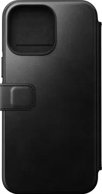 Image de Nomad Modern Horween cuir folio iPhone 14 Pro Max – Protection contre les chutes de 3,05 m – Compatible avec MagSafe et le chargement sans fil – 3 emplacements pour cartes et 1 pour billets - Noir