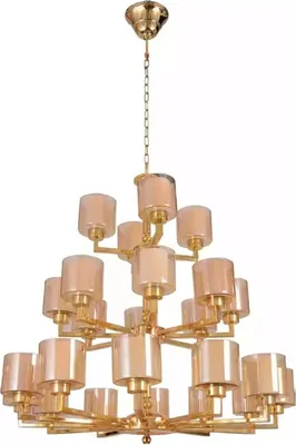Produktbild von Kronleuchter Deckenleuchter Modern Gold Deckenlampe Lüster Glas XXL