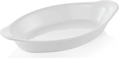 Produktbild von 24x Backform oval 25 x 13 x 3,5 cm weiß, Porzellan