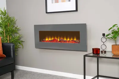 Obrázek produktu pro Sureflame WM-9505 Elektrický nástěnný krb s dálkovým ovládáním v šedé barvě, 42 palců