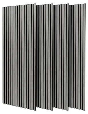Immagine prodotto di Beethoven - Set di 4 pannelli fonoassorbenti decorativi in legno 150x60 cm, grigio
