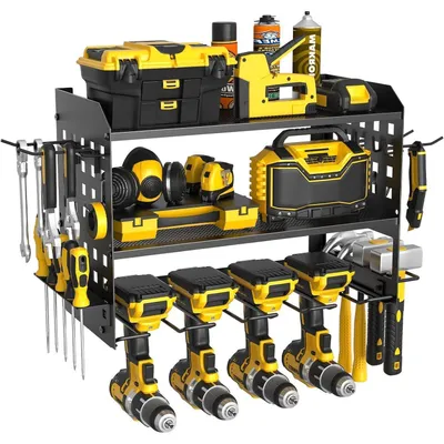 Produktbild von Werkzeug Wandhalterung 3 Ebenen Schwarz 42.5 x 20 x 31 cm für Garage Werkstatt
