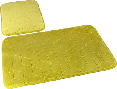 Produktbild von Badezimmer Teppiche Sumba Olive 31 - Zweiteilig 2 Stück: Teppich 45x75+ Unterlage 45x35