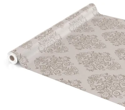 Produktbild von ANRO Wachstuchtischdecke Wachstuch Wachstischdecke Tischdecke abwaschbar Ranken Barock Arabeske Beige Rund 140cm