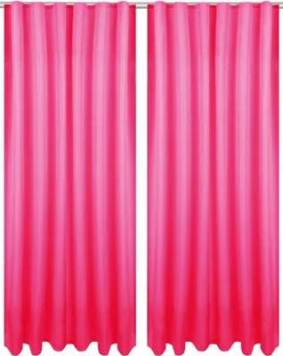 Produktbild von 2x Gardinen Ellen Kräuselband inkl. Raffhalter (Pink), Größe: 140x245cm